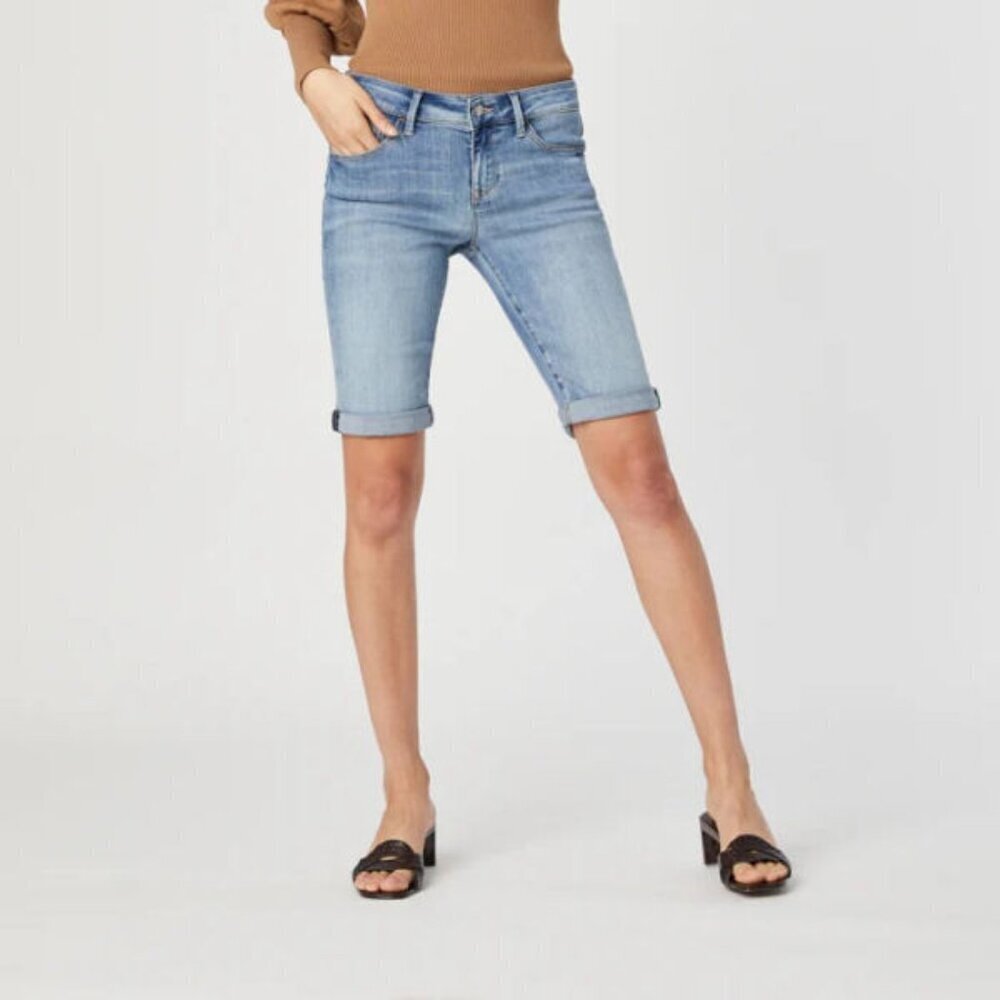 Mavi Jean Shorts Womens Size 29 Stretch Denim Bermuda Karly Distressed Grunge